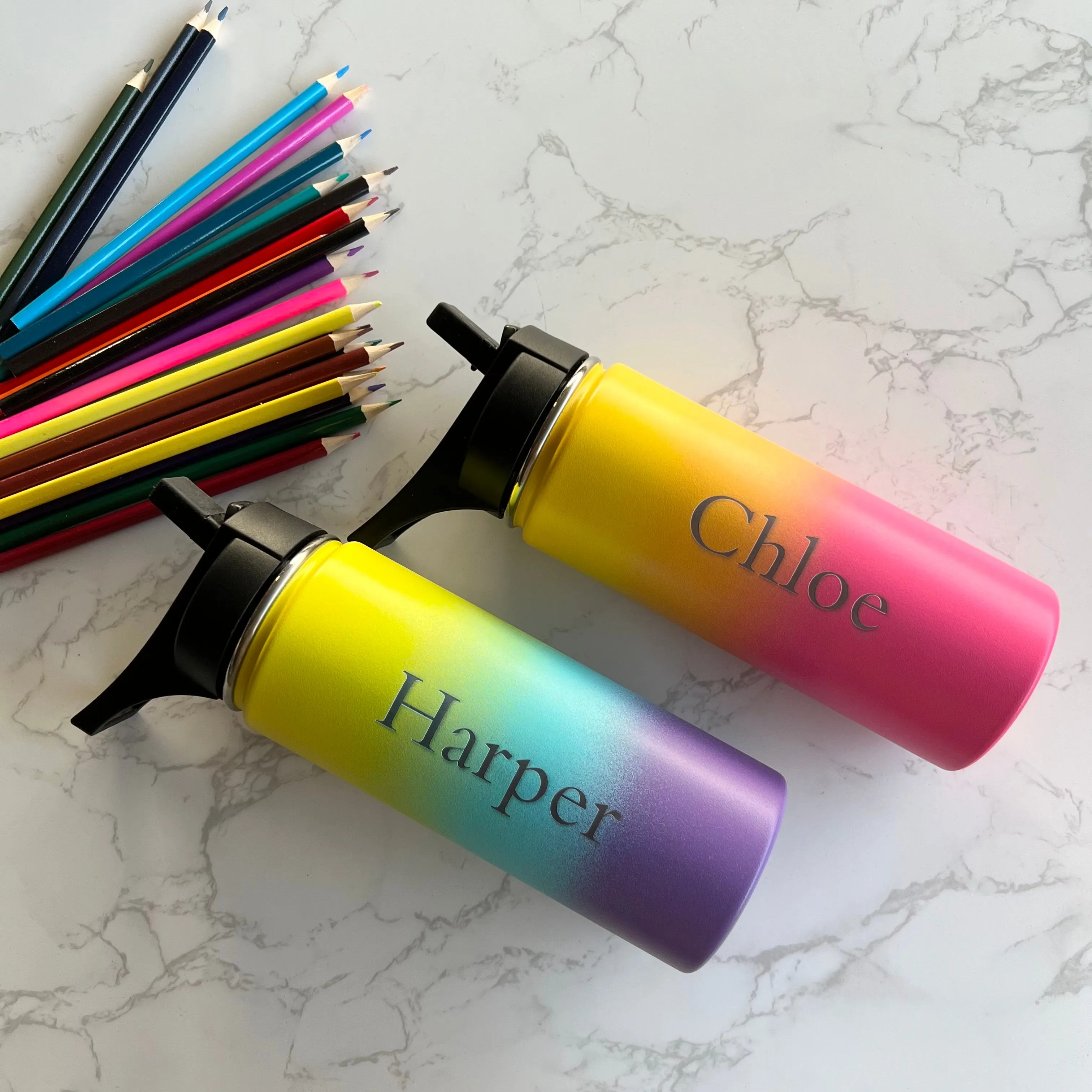 Engraved Vacuum Insulated Thermal Water Bottle