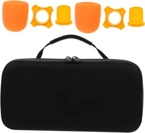 ERINGOGO Portable Microphone Bag for Travel Compact Carrying Case for Mic Holder Protective Pouch Zipper Organized Storage for Two Microphones Lightweight Design
