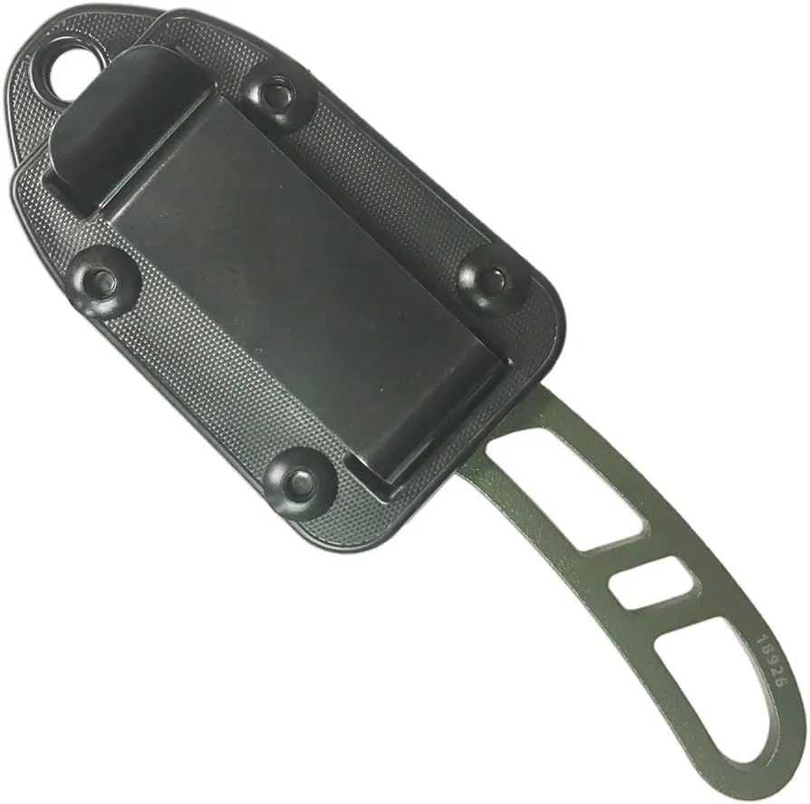 ESEE Authentic Candiru Tactical Survival Knife - Molded Sheath Belt Clip Plate (OD Blade, Black Molded Sheath)