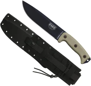 ESEE Authentic JUNGLAS Survival Knife, Kydex Sheath, MOLLE Backing