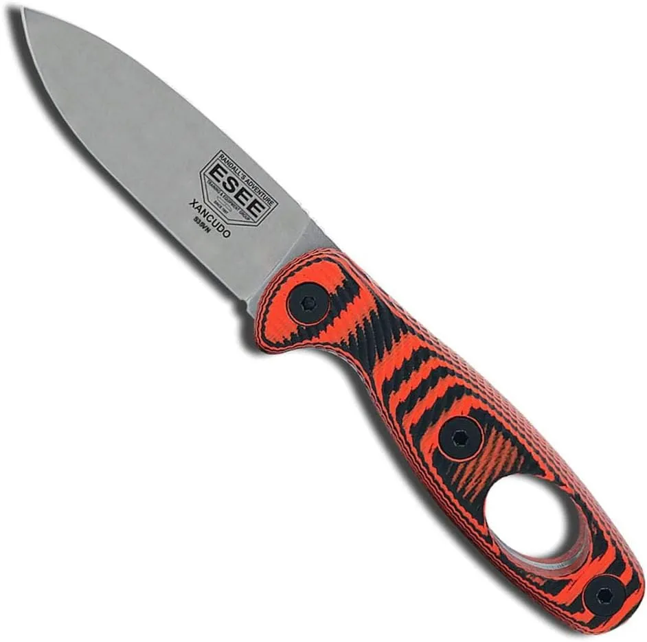 ESEE Xancudo S35V, Orange/Black G-10 3D Handle, Black Sheath