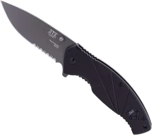 ETEK1051 ETE EDC Workhorse 3.2" Combo Assisted Opener, G-10 Handle Knife