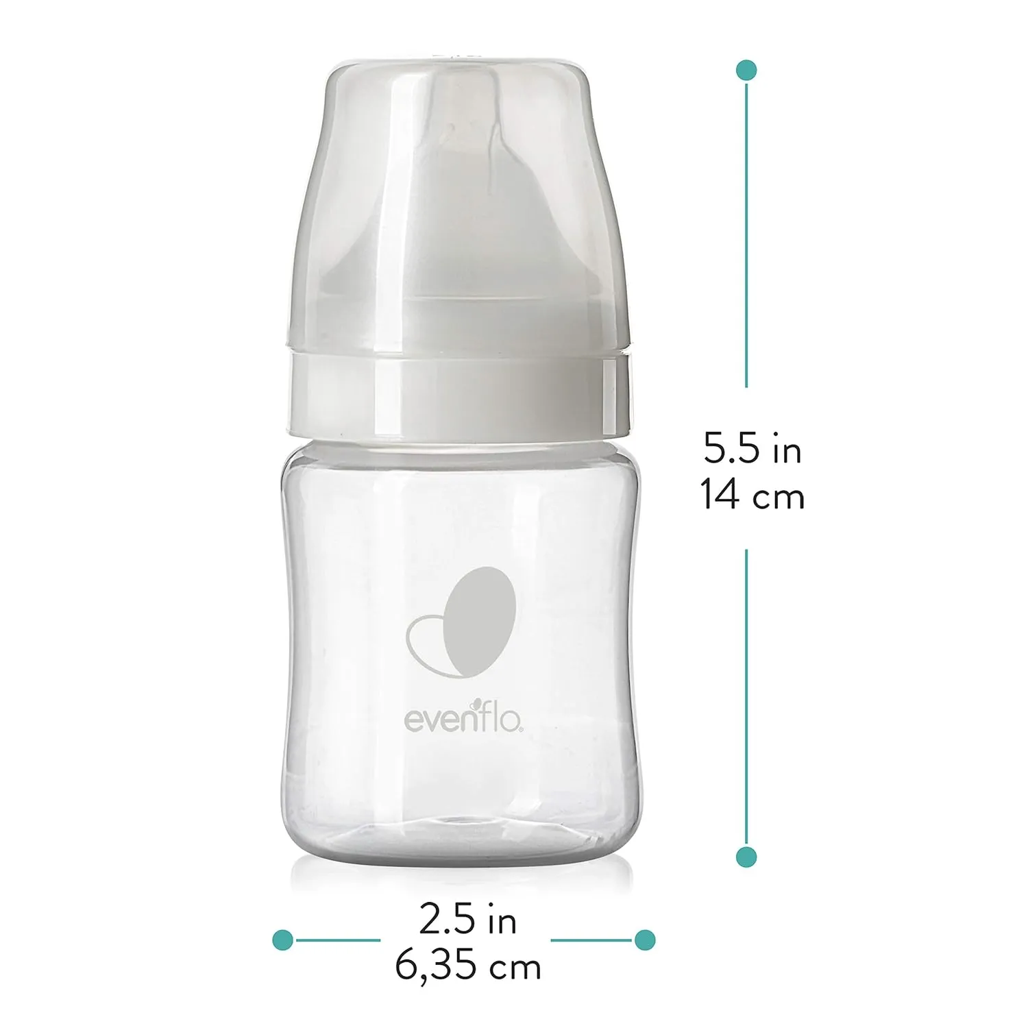 Evenflo Feeding Premium Proflo Venting Balance Plus Wide Neck Baby, Newborn and Infant Bottles - Developed by Pediatric Feeding Specialists - 5 Ounce (Pack of 6)