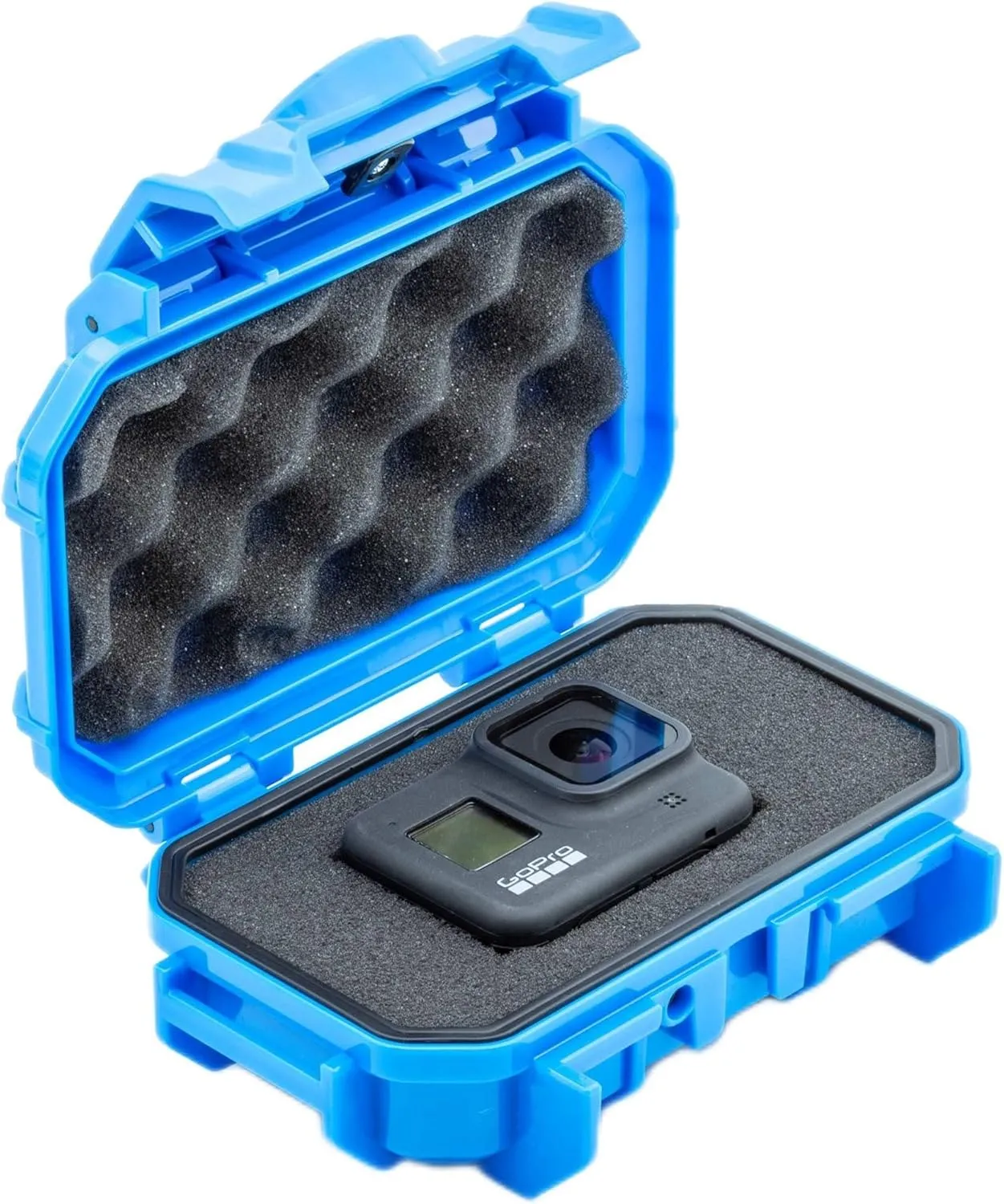 Evergreen 52 Dry Box Protective Case with Pick & Pluck Foam - Travel Safe/Mil Spec/Waterproof/USA Made - for Pistols, Cameras, Phones, Camping, Fishing, Hiking, Traveling, Water Sports, Knives (Blue)