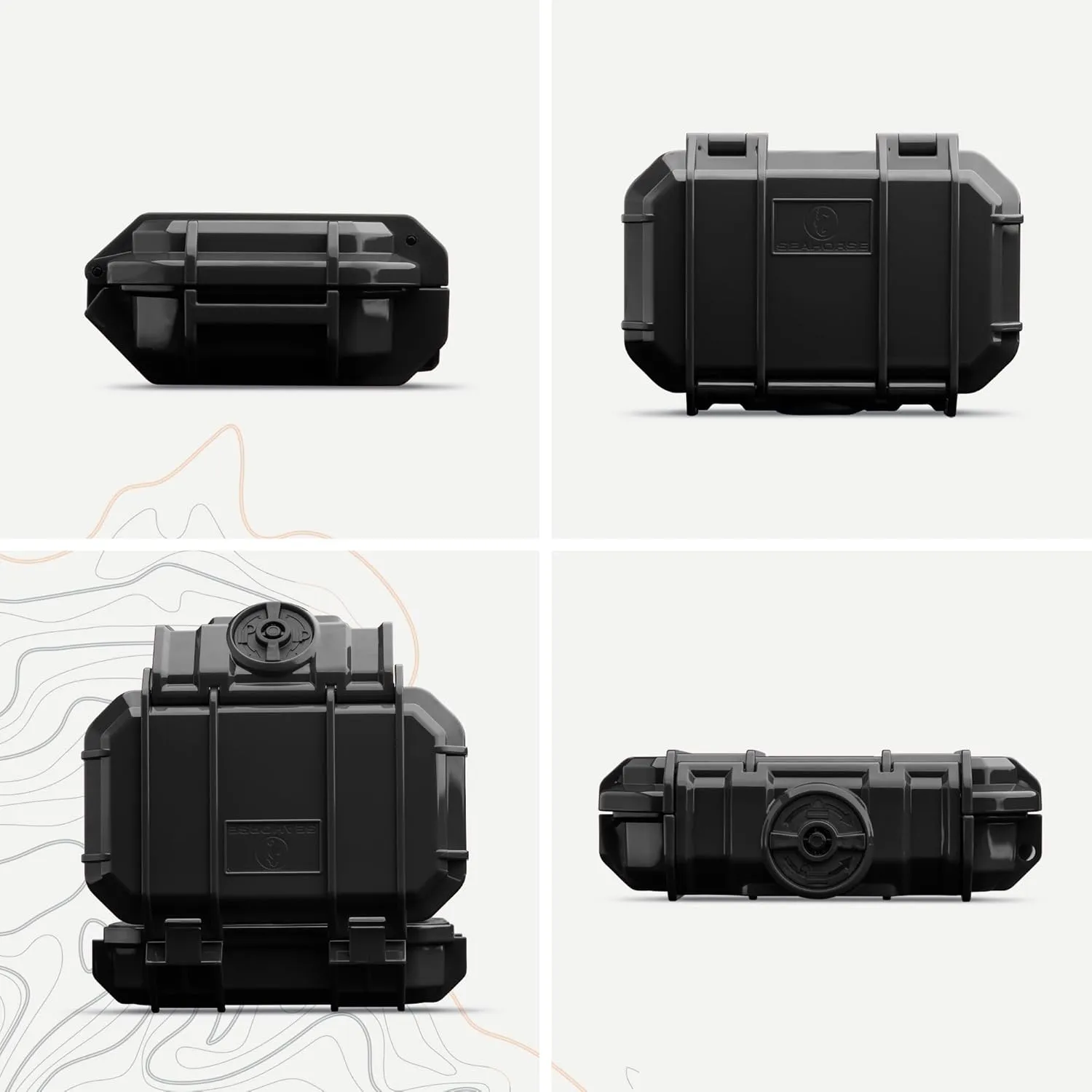 Evergreen 52 Waterproof Dry Box Protective Case - Travel Safe/Mil Spec/USA Made - for Cameras, Camping, Fishing, Hiking, Traveling, Water Sports, Knives, Survival (Black)