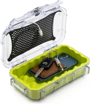 Evergreen 56 Clear Waterproof Dry Box Protective Case Colored Rubber Insert - Travel Safe/MilSpec/USA Made - Tackle Organization of Cameras, Phones, Camping, Fishing, Travel, Water Sports (Green)
