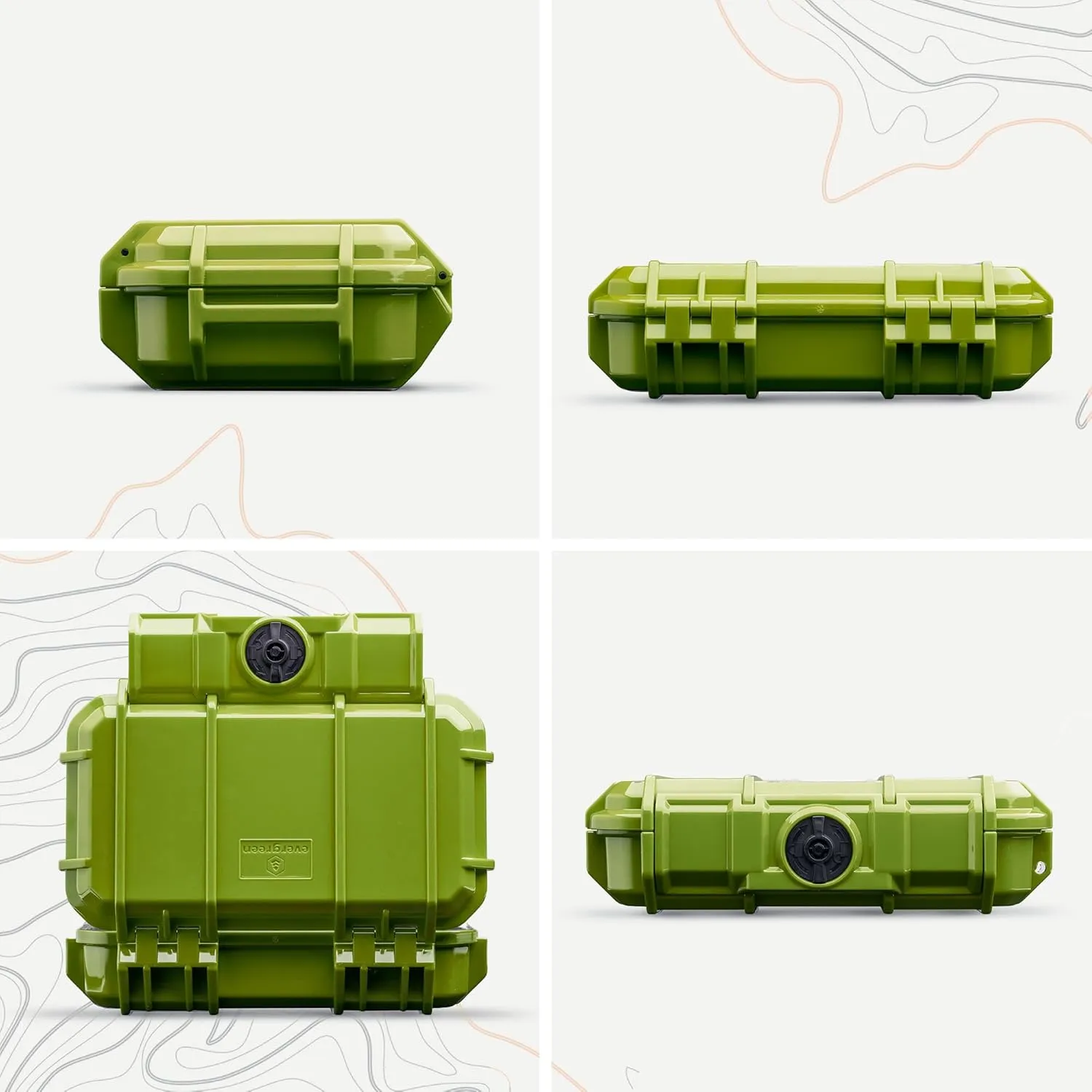 Evergreen X National Parks 56 EDC Dry Box Protective Case - National Parks Gift - for Phones, Camping, Travel, Adventure (Yosemite National Park, Green)