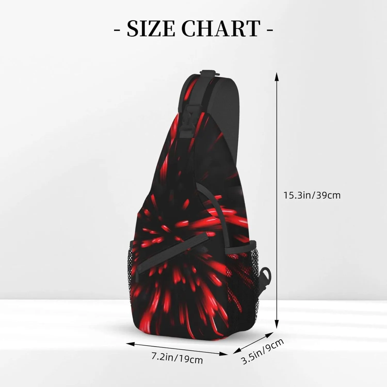Explosion Firework 3d Unisex Crossbody Backpack Travel Hiking Casual Chest Bags Lightweight Fashion