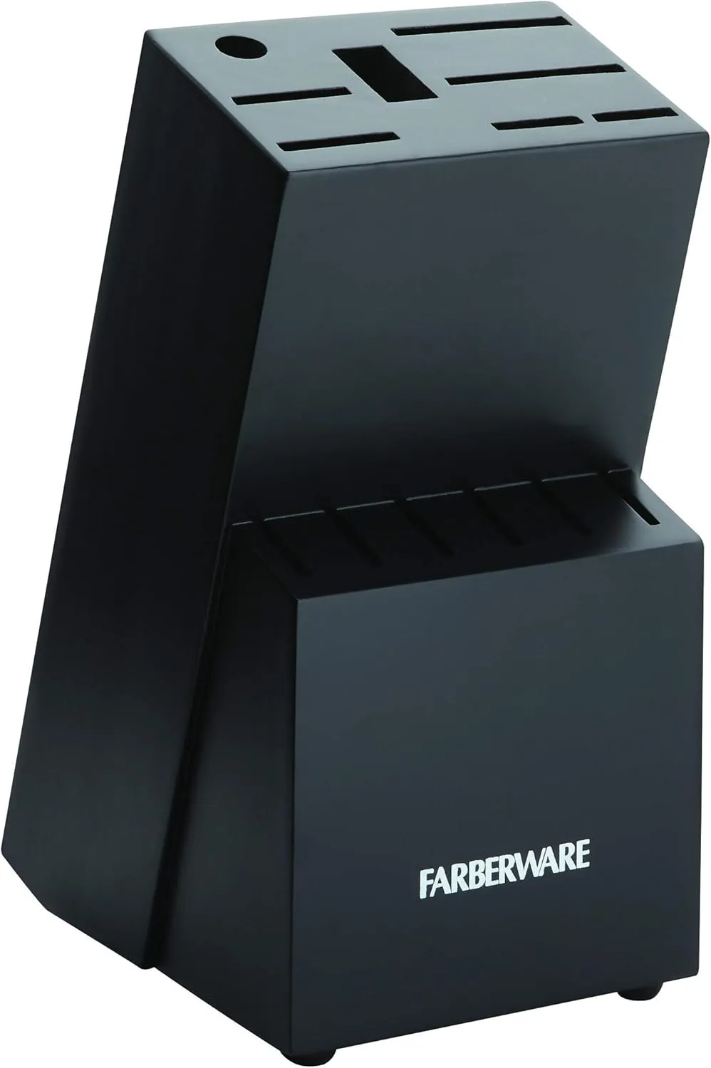 Farberware 15-Piece Stamped Stainless Steel Knife Block Set, High-Carbon Stainless Steel Kitchen Knife Set with Ergonomic Handles, Razor-Sharp Knives with Wood Block, 15-Piece, Black 2