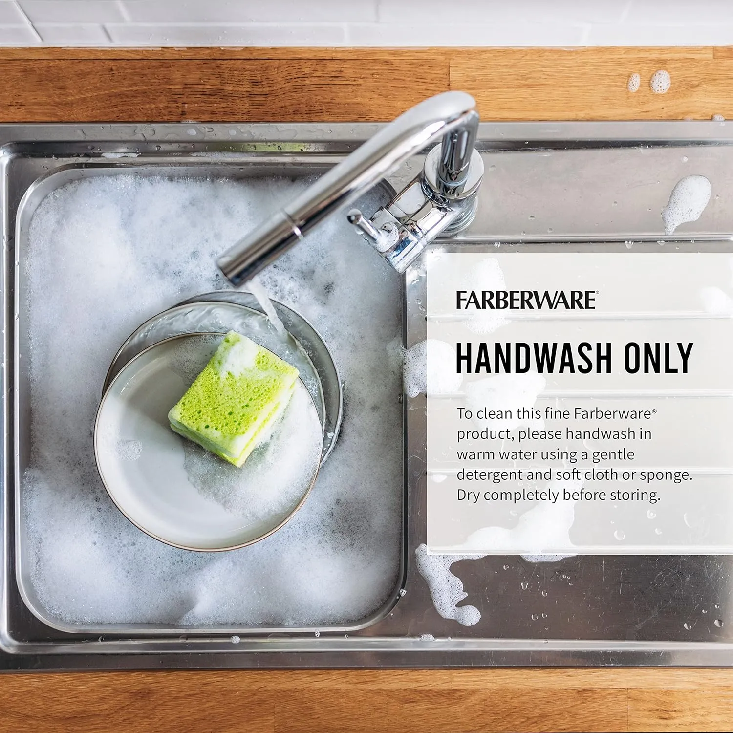 Farberware 15-Piece Stamped Stainless Steel Knife Block Set, High-Carbon Stainless Steel Kitchen Knife Set with Ergonomic Handles, Razor-Sharp Knives with Wood Block, 15-Piece Set, Bamboo