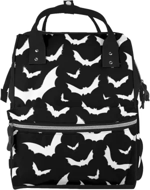 Fashion Diaper Bag Mummy Backpack Bats Halloween Goth Nappy Bag Large Capacity Baby Care Bags For Mom Dad