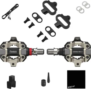Favero Assioma PRO MX-1, Single-Sensing Side Pedal Based Cycling MTB Power Meter, Bluetooth and ANT  Connectivity for Bike Computers, Cycling GPS Units, & Smartphones
