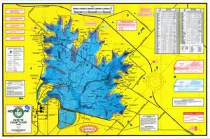 Fayette County Lake Texas Fishing Map F119