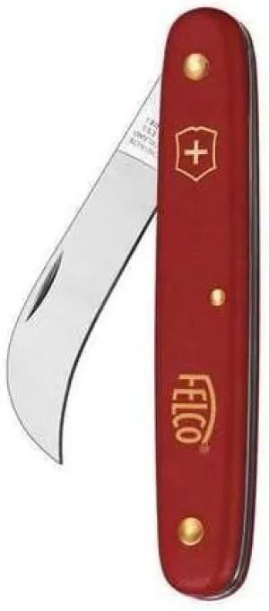 FELCO Grafting And Pruning Knife, Modern, Red, High Carbon Steel