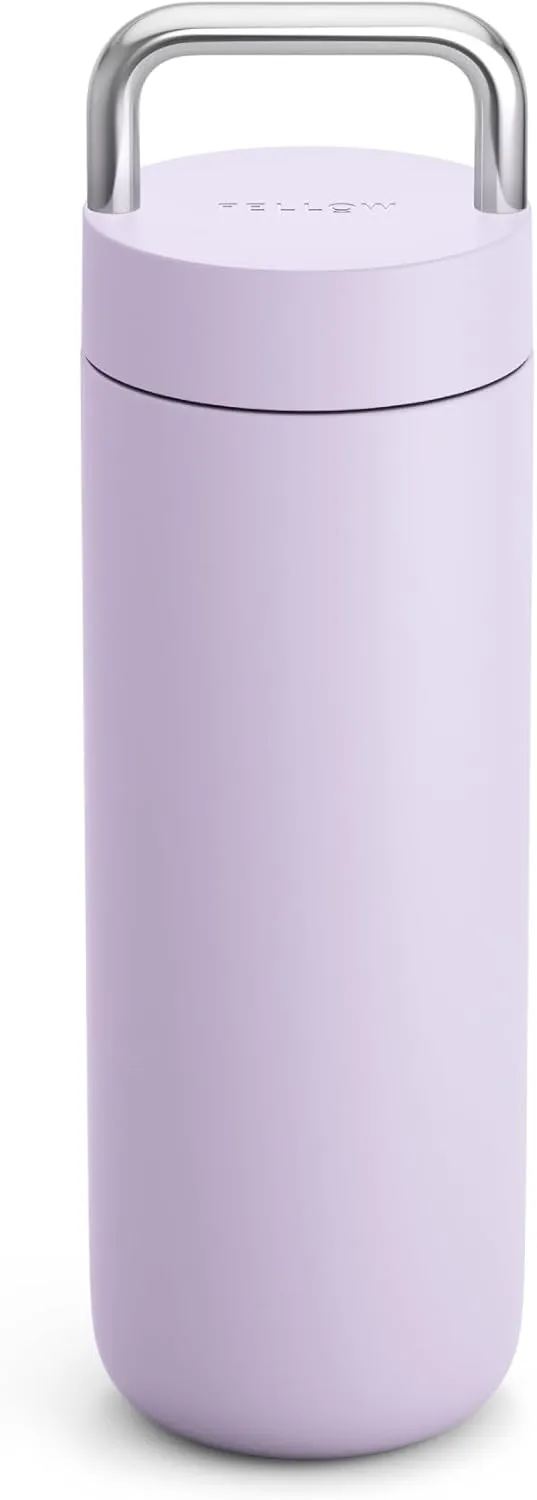 Fellow 20 oz Carter Carry Vacuum Insulated Tumbler for Water, Tea, Coffee, Smoothies, & more - Stainless Steel - Keeps Heat for 12 Hours/Stays Cold for 24 Hours-Leak-Proof Seal-Slim Width-Peri Twinkle
