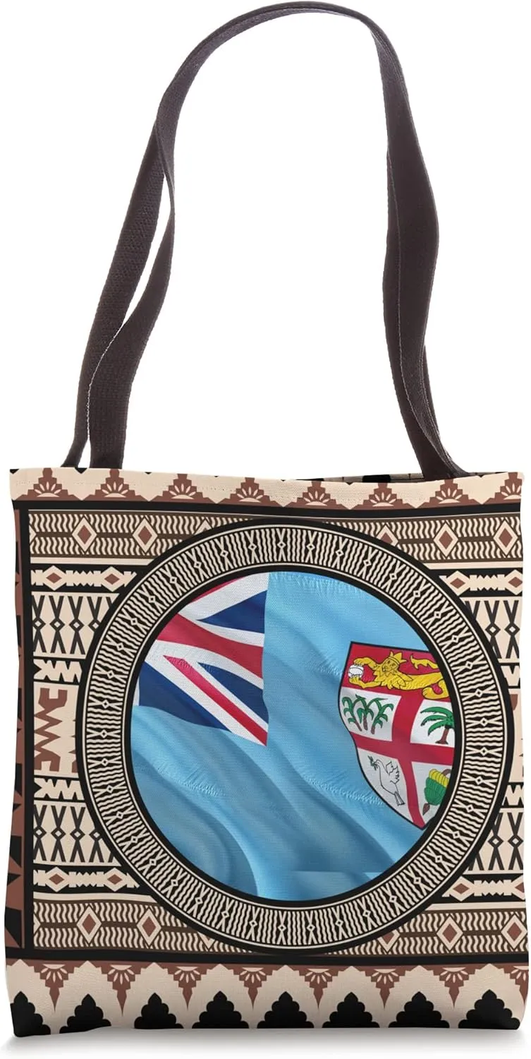 Fiji Islands Abstract Masi Authentic Summer Bag Tapa Tote Bag