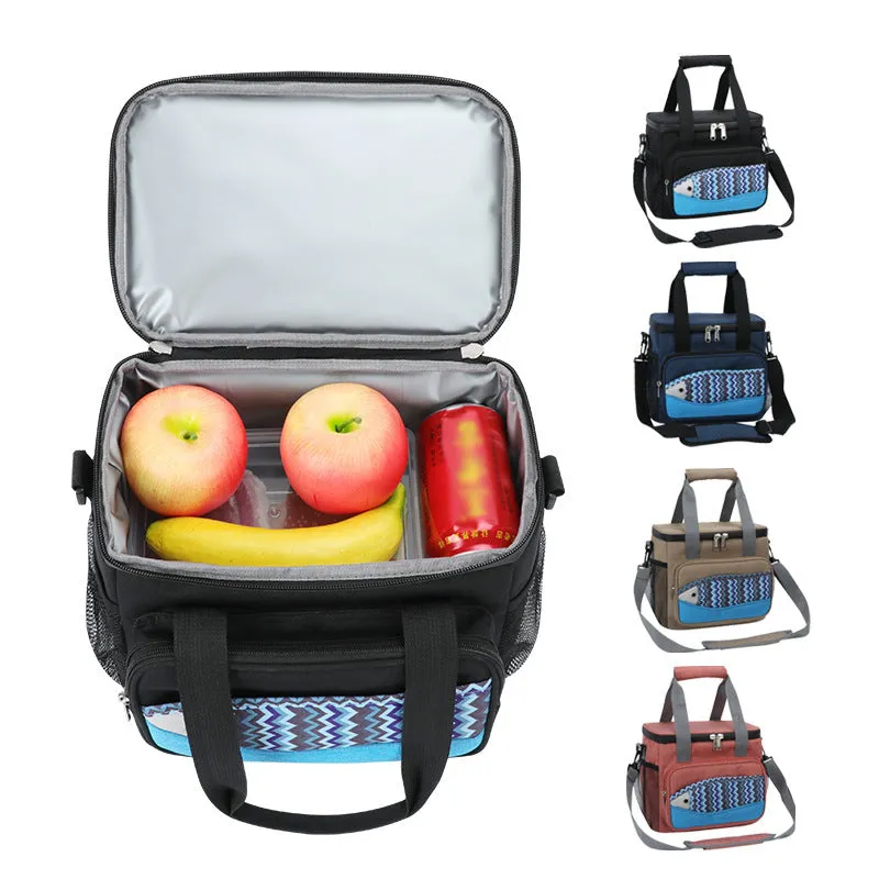 Fish Pattern Insulated Lunch Cooler Bag – Waterproof & Portable