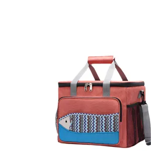 Fish Pattern Insulated Lunch Cooler Bag – Waterproof & Portable