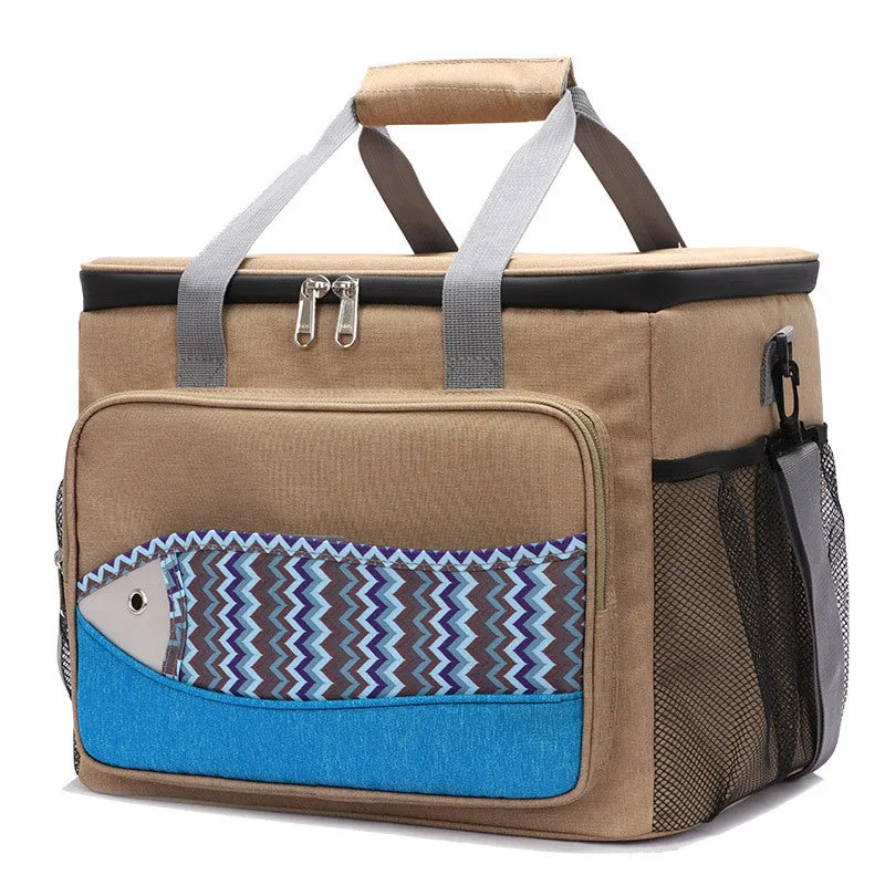Fish Pattern Insulated Lunch Cooler Bag – Waterproof & Portable