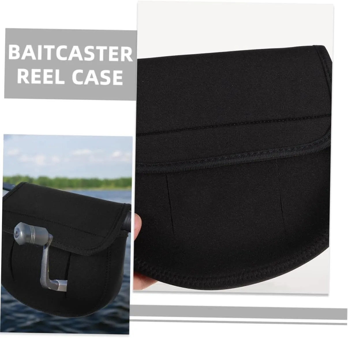 Fishing Reel Protective Bag Portable Neoprene Reel Sleeve Lightweight for and Transport
