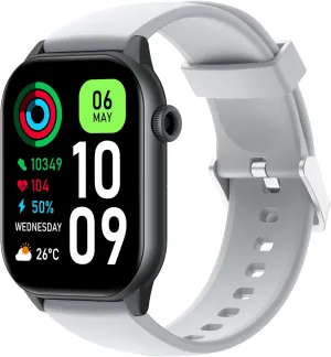 Fitness Tracker, Smart Watch, Blood Pressure Monitor Watch, 2" HD Color Touchscreen with Heart Rate Monitor, Sleep Tracker IP68 Waterproof, GPS, Activity Tracker for Women Men (Gray)