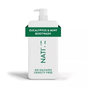 Fits Native Body Wash, Eucalyptus & Mint Scent, Sulfate-Free, Cruelty-Free Formula with Pump Dispenser, 36 fl oz