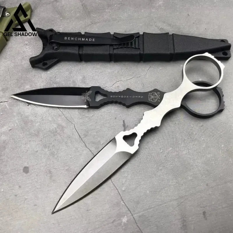 Fixed Blade Tactical Knife COMBO SOCP Dagger 3.22" Blade，K sheath