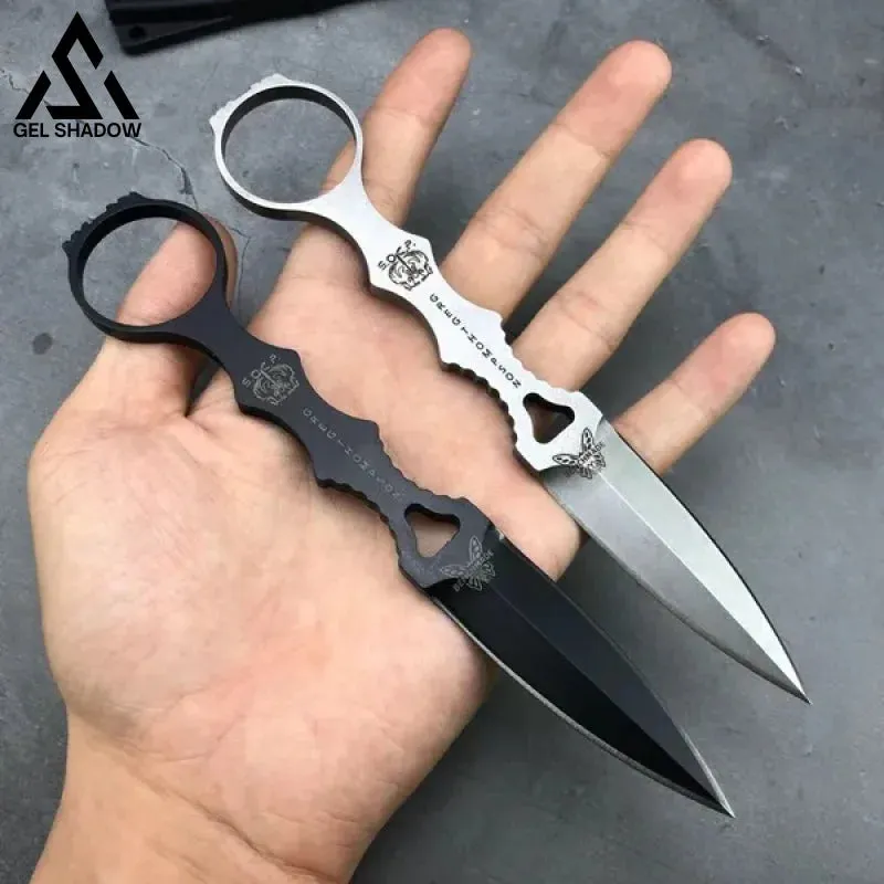 Fixed Blade Tactical Knife COMBO SOCP Dagger 3.22" Blade，K sheath