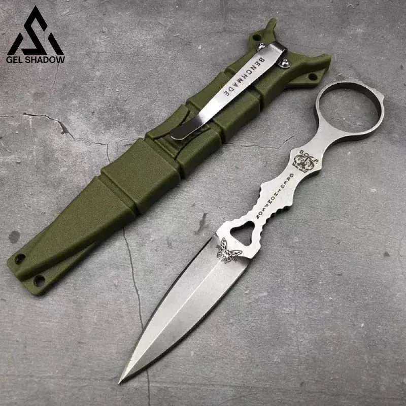 Fixed Blade Tactical Knife COMBO SOCP Dagger 3.22" Blade，K sheath