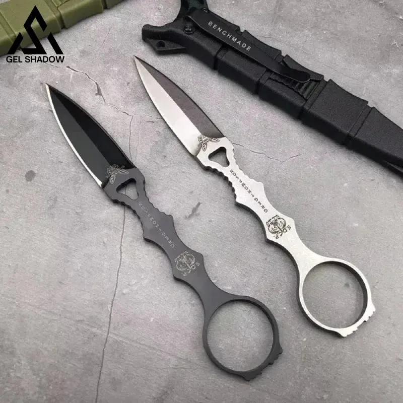 Fixed Blade Tactical Knife COMBO SOCP Dagger 3.22" Blade，K sheath