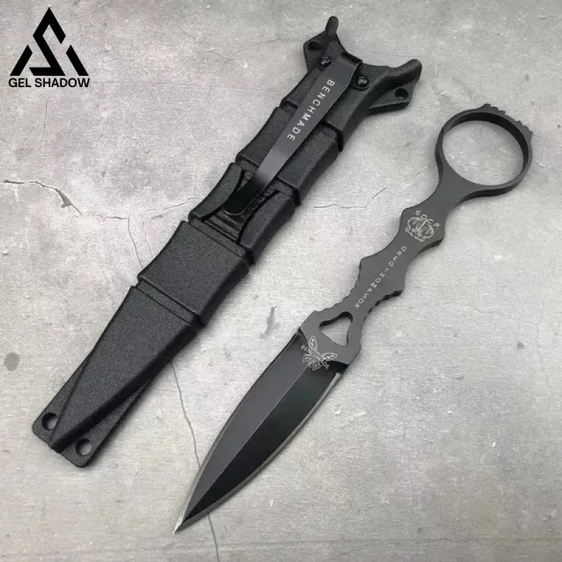 Fixed Blade Tactical Knife COMBO SOCP Dagger 3.22" Blade，K sheath