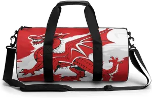 Flag of Wales Welsh Novelty Large Duffel Bag Lightweight Gym Bag Travel Tote Bags