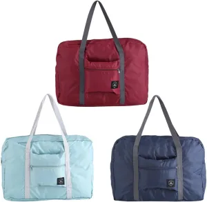 Foldable Duffles Bag, Lightweight Classic Multifunctional Carrying Shoulder Handbag for Vacation/Travel/Sport/Gym etc (Red) size