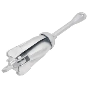 Folding Anchor 8.8 lb Hot Dip Cast Iron, Portable 4-Claw Design for Small Boats, Silver
