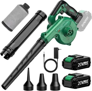 for Kimo Cordless Leaf Blower Vacuum with Bag 3 Nozzles 2 Lightweight