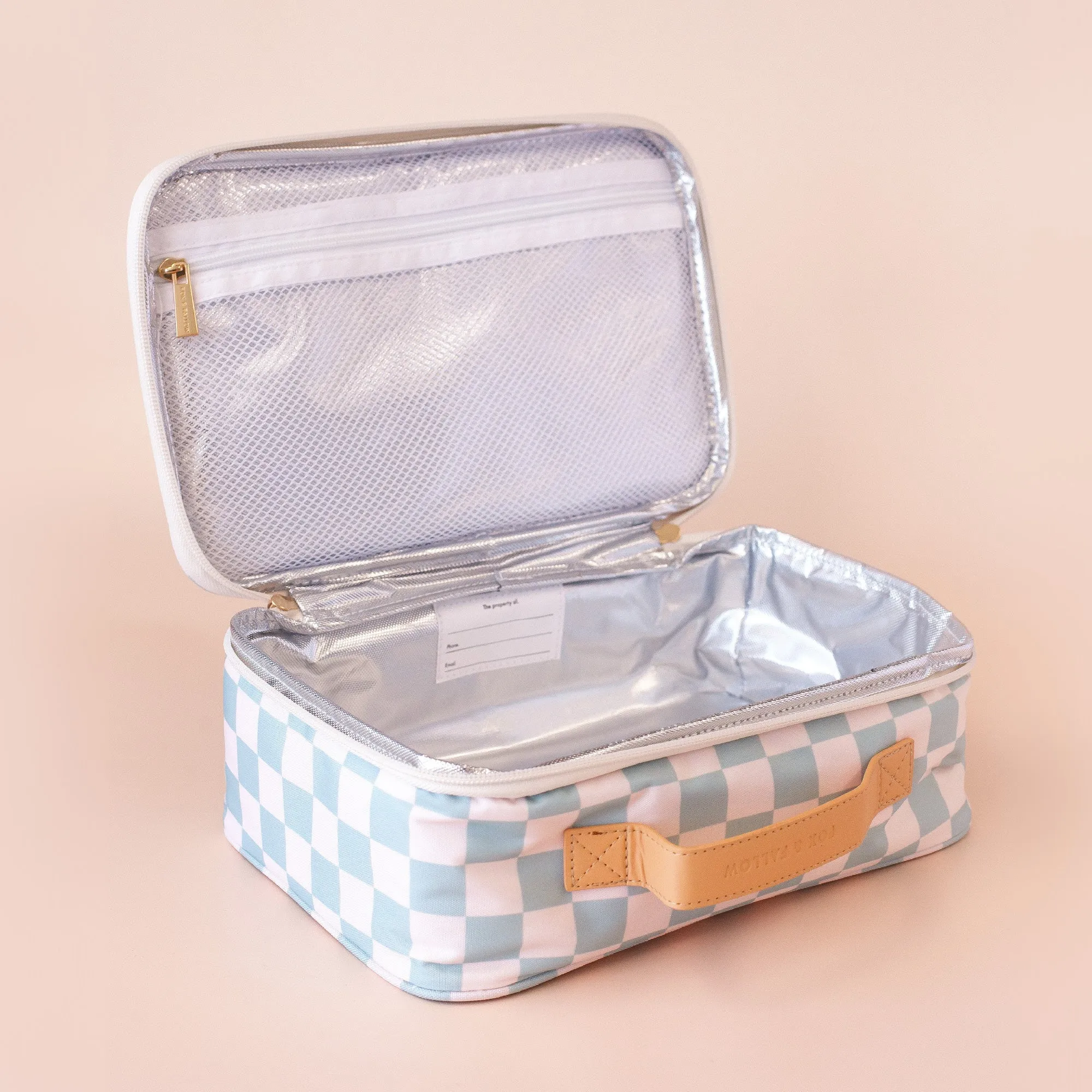 Fox & Fallow- Sage Check Large Lunch Bag