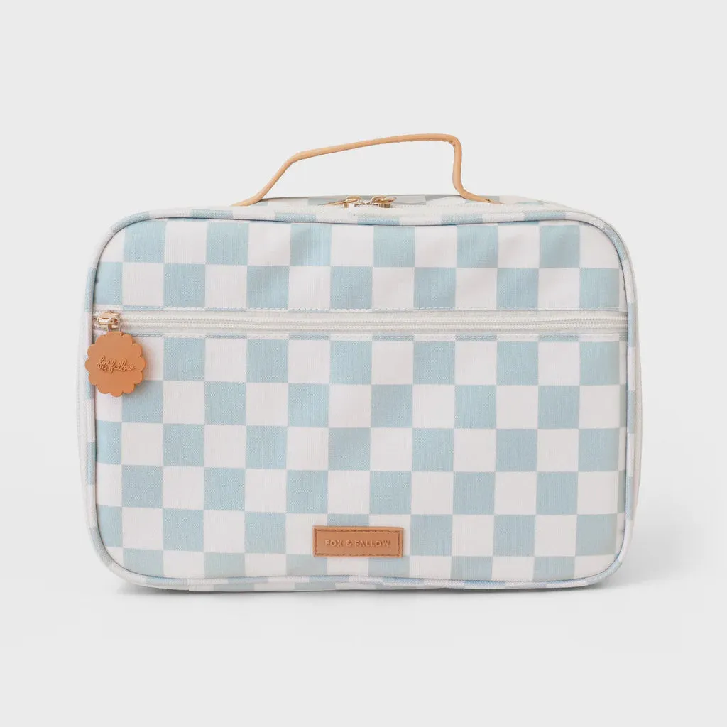 Fox & Fallow- Sage Check Large Lunch Bag