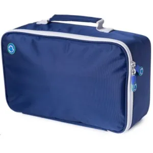 Freezable Insulated Cooler Bento School Lunch Bag Large - Navy Blue/Glacier Grey