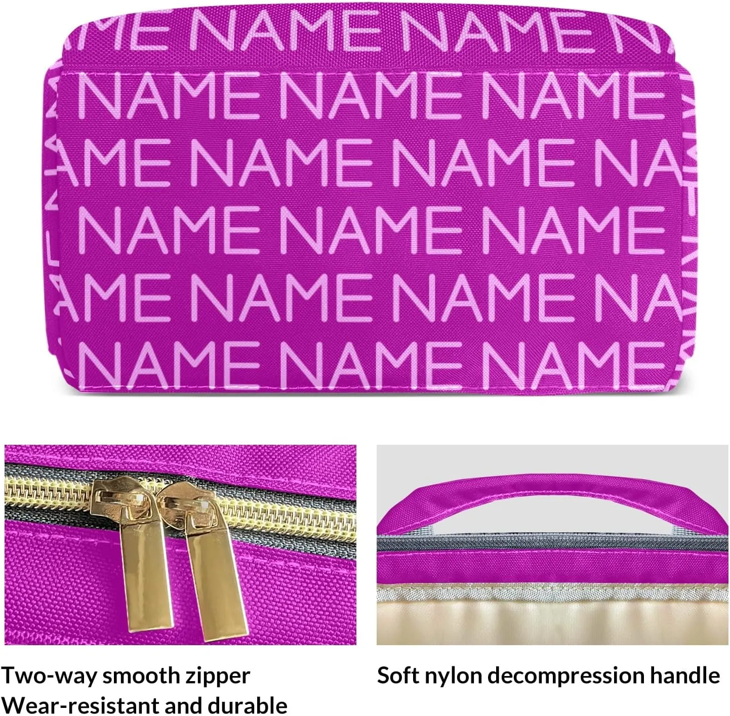 Fuchsia Mummy Bag Custom Personalized with Name Diaper Bag Girl Backpacks Best Present