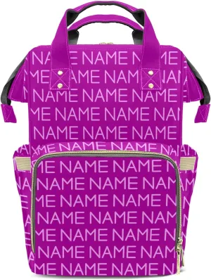 Fuchsia Mummy Bag Custom Personalized with Name Diaper Bag Girl Backpacks Best Present