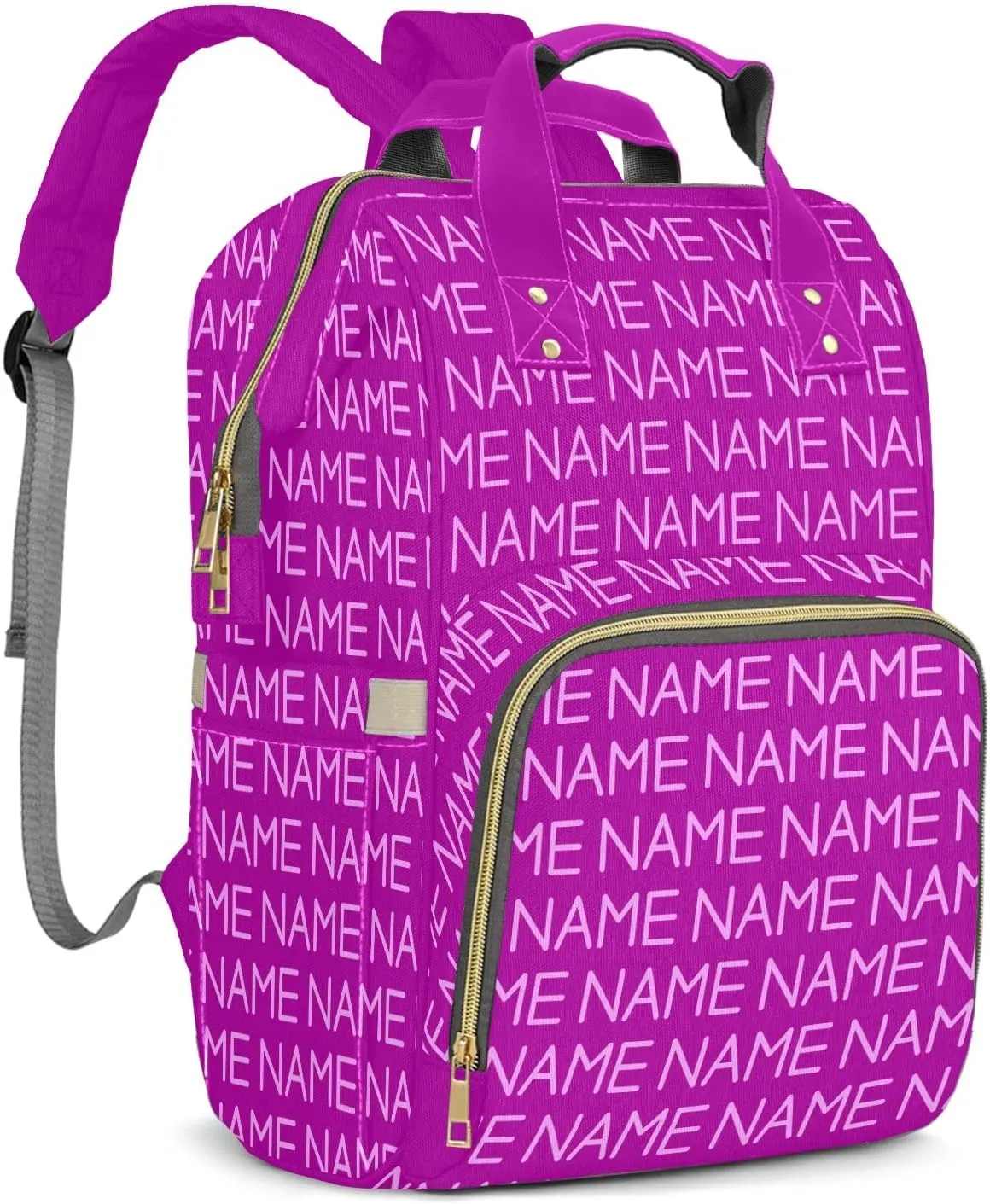 Fuchsia Mummy Bag Custom Personalized with Name Diaper Bag Girl Backpacks Best Present