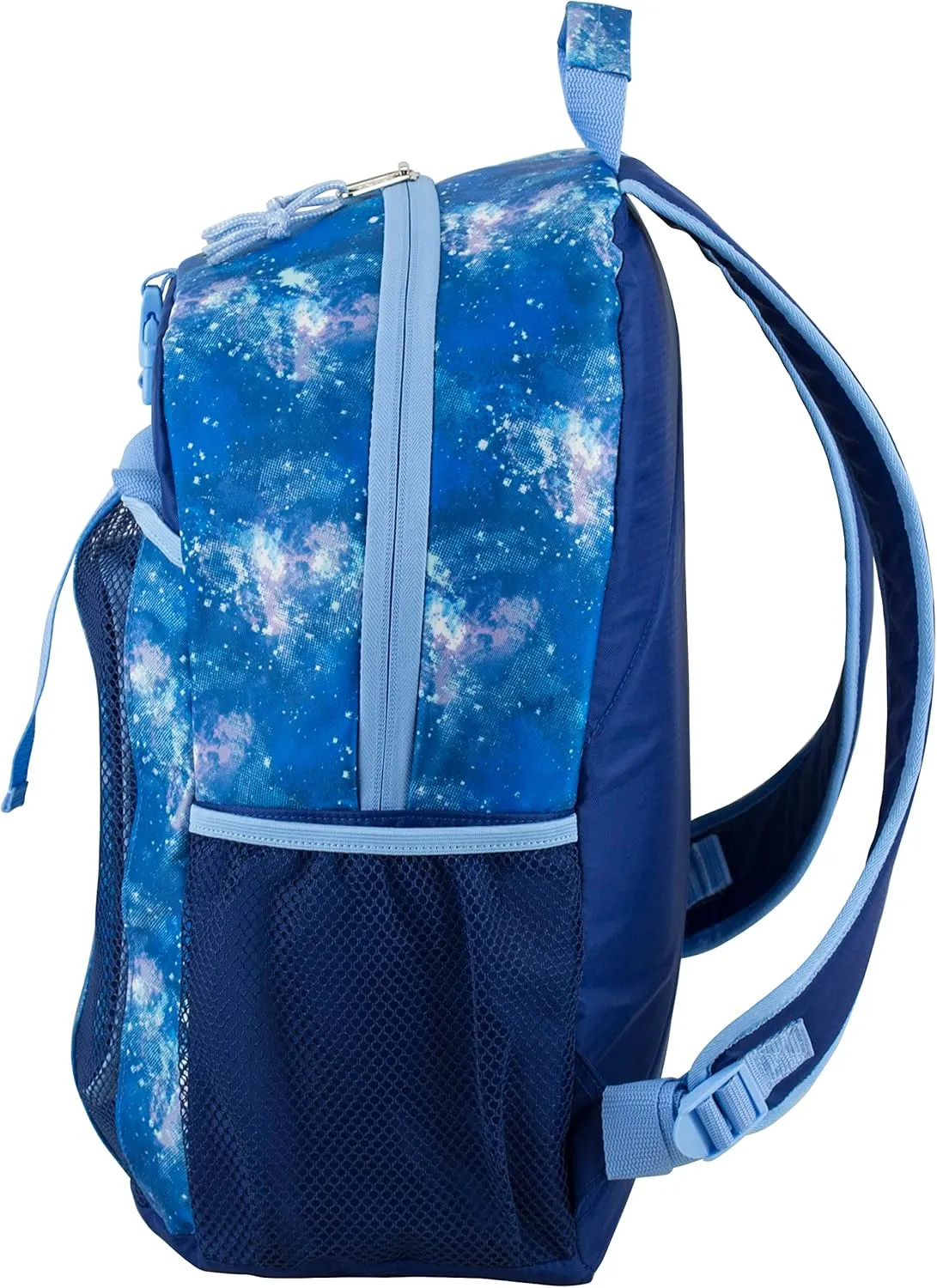 FUEL Lunch Backpack Set Teens Student Water Resistant Dome Bookbag Bag Soft Reusable Insulated Cooler Lunch Box Thermal Travel Office Lunch Bag, Light Blue Galaxy