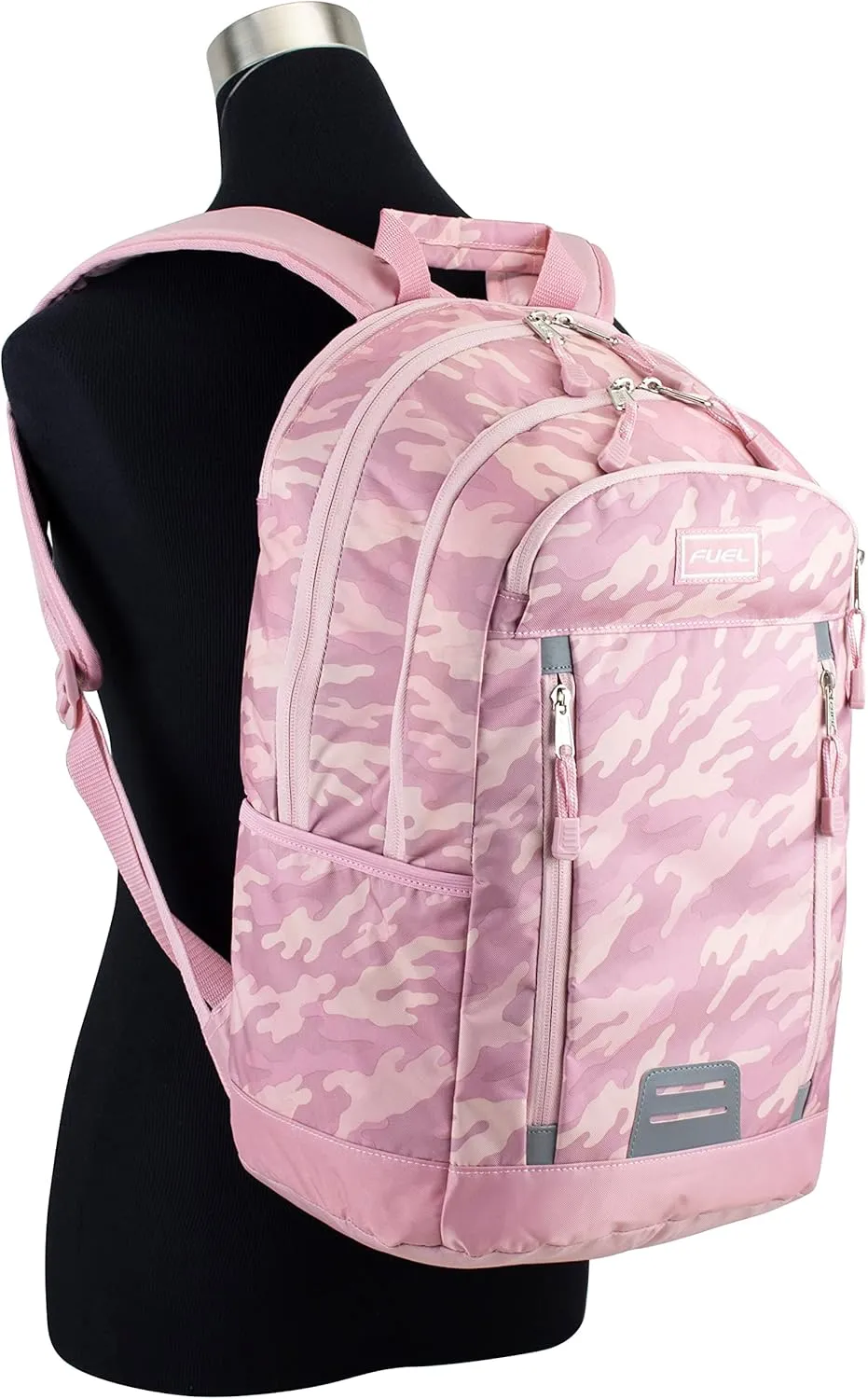 Fuel Pro Sport Active Multi-Pocket Travel Luggage Carry On Weekender Daypack Hiking Camping Backpack Bag, Pink Camo