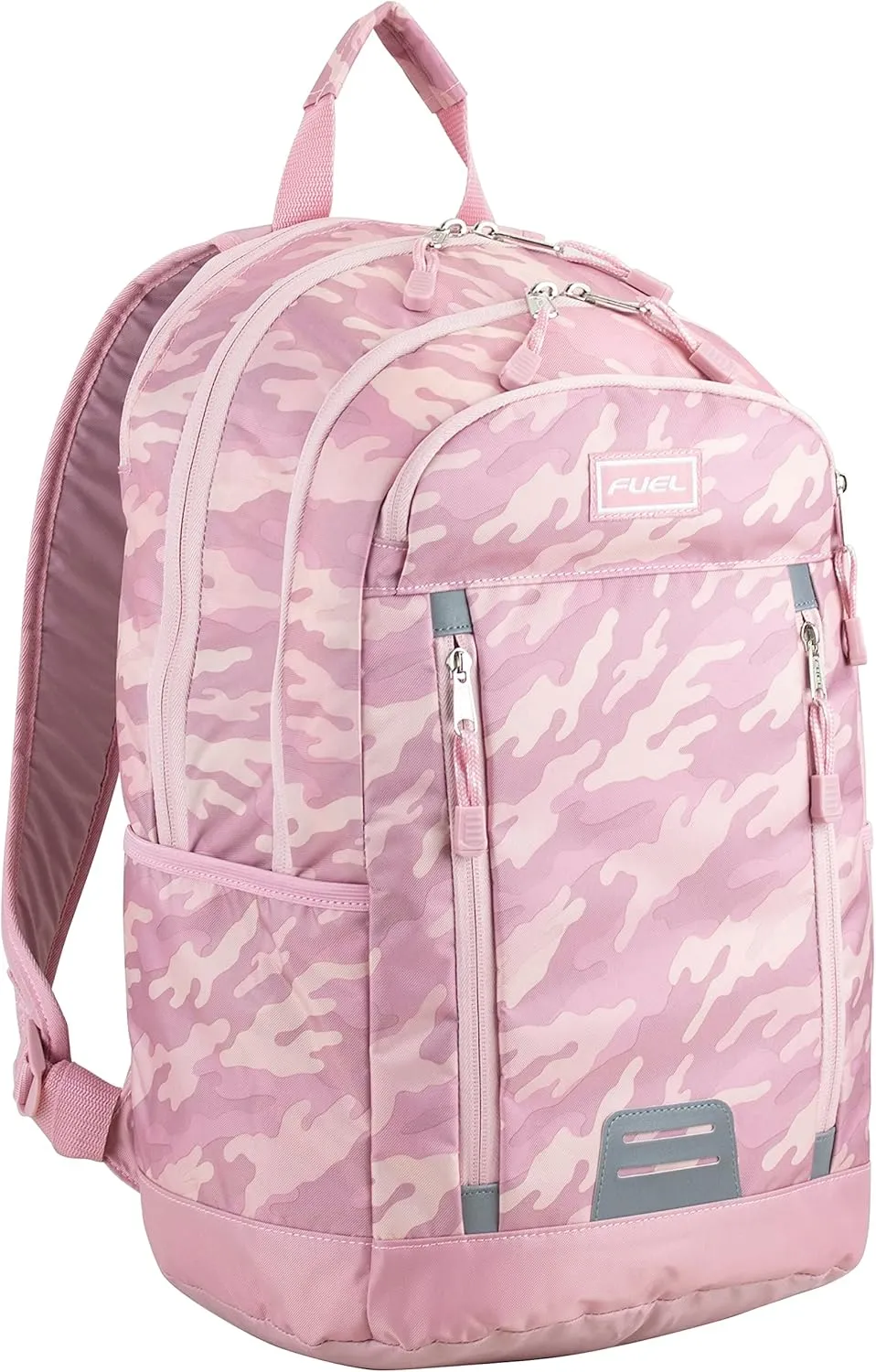 Fuel Pro Sport Active Multi-Pocket Travel Luggage Carry On Weekender Daypack Hiking Camping Backpack Bag, Pink Camo