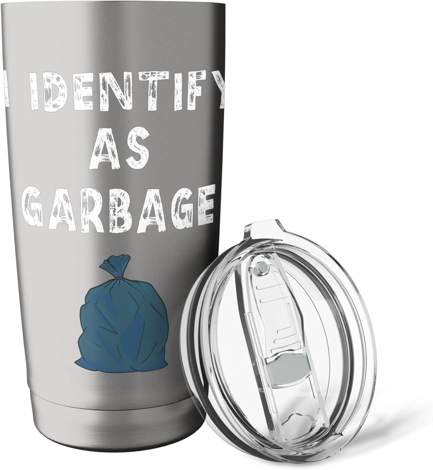 Funny Trump Supporter Team Trash I Identify as Garbage Bag Stainless Steel Insulated Tumbler