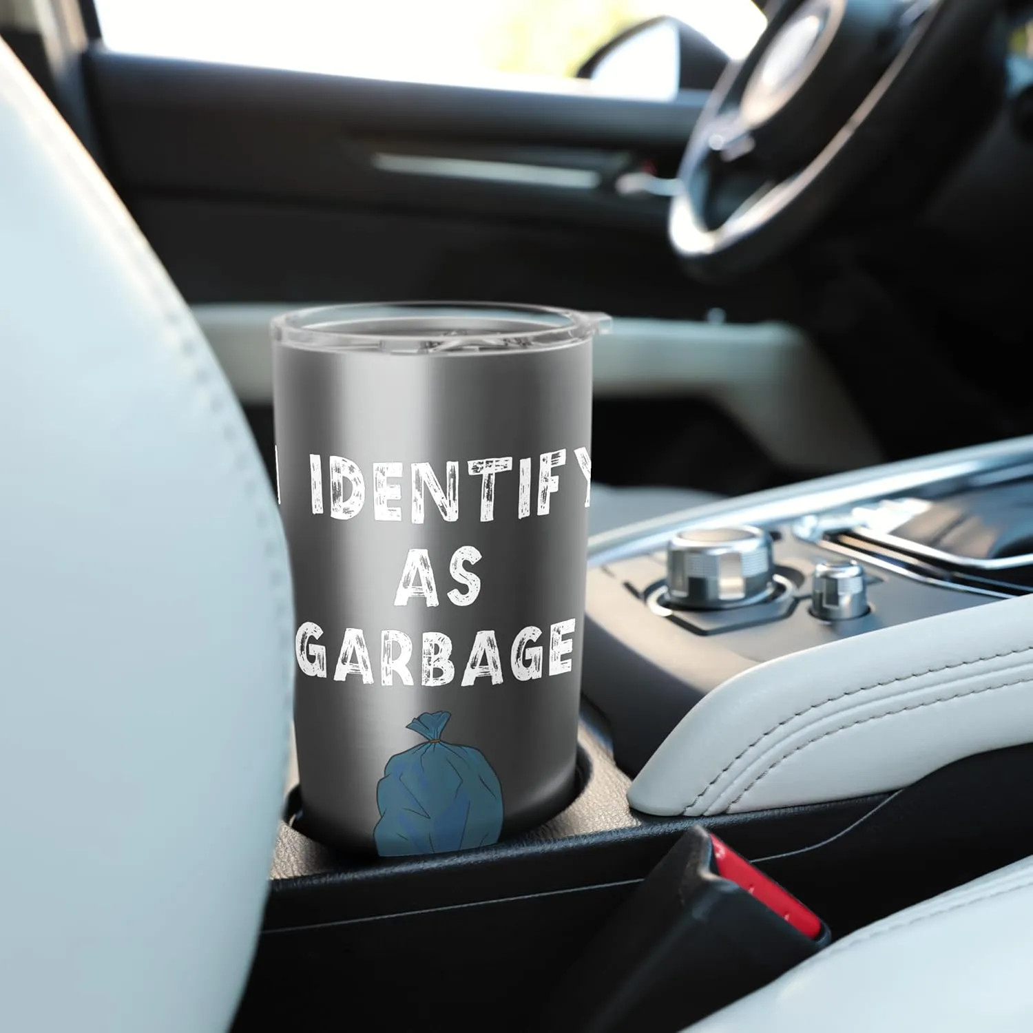 Funny Trump Supporter Team Trash I Identify as Garbage Bag Stainless Steel Insulated Tumbler