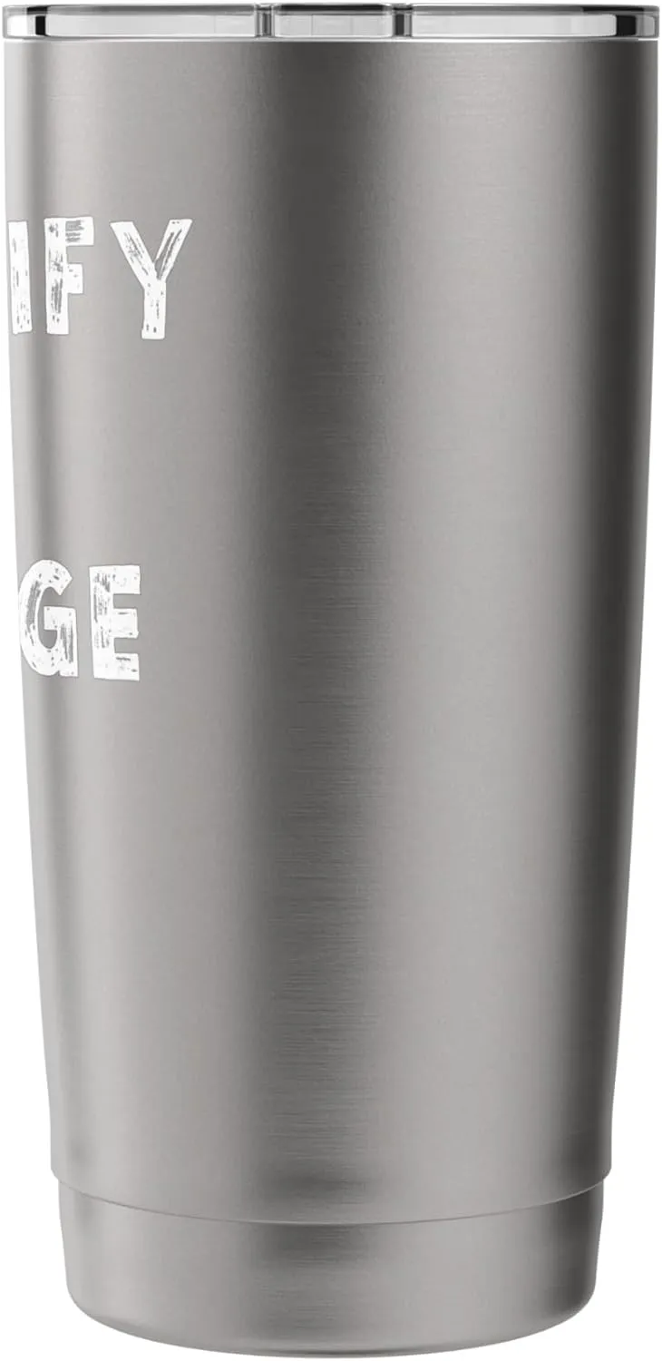 Funny Trump Supporter Team Trash I Identify as Garbage Bag Stainless Steel Insulated Tumbler