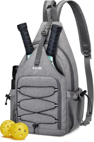 G4Free Pickleball Backpack, Men's & Women's Adjustable Crossbody Sling Bag, Lightweight Paddle Bag
