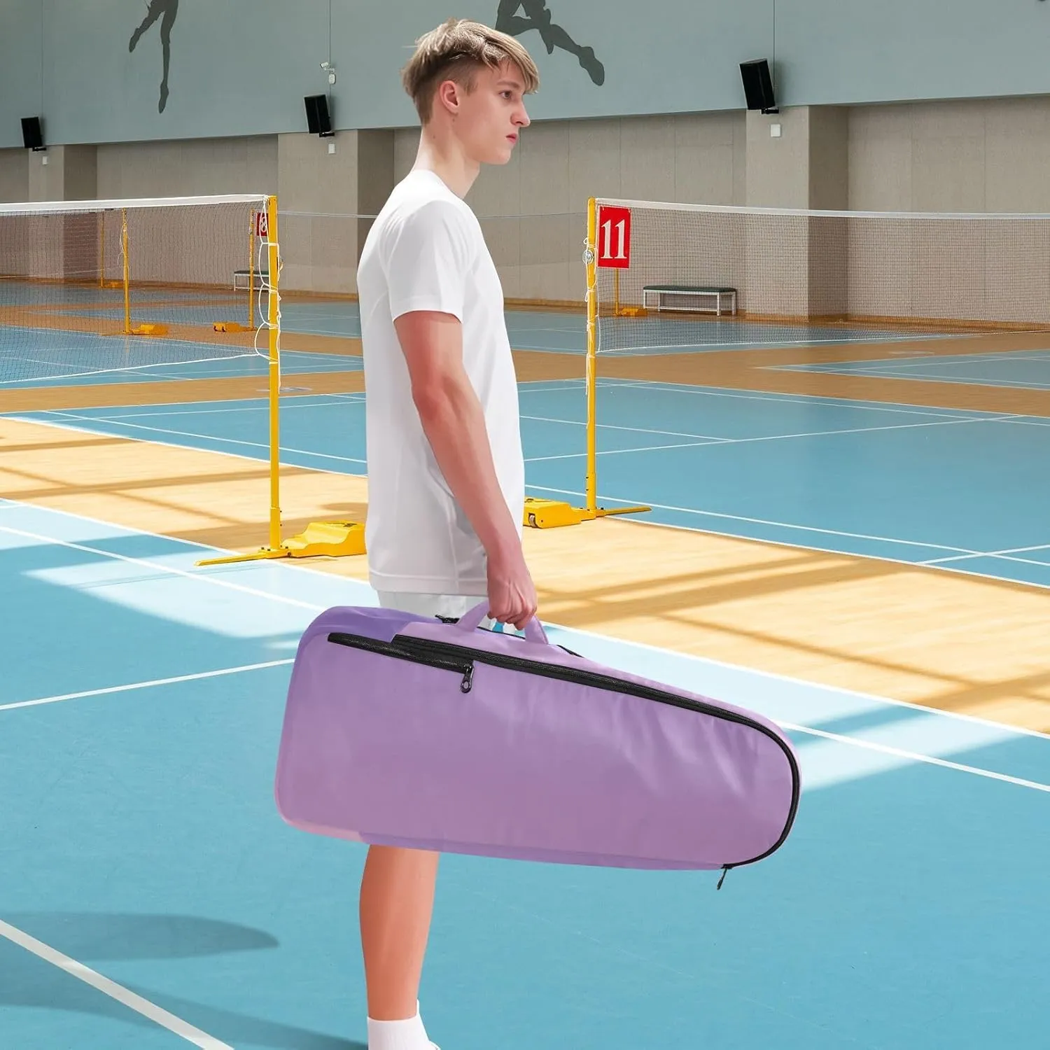 GAIGEO Pink Green Gradient Pickleball Bag, Large Space Pickleball Bags for Women, Durable Polyester, Printing Design