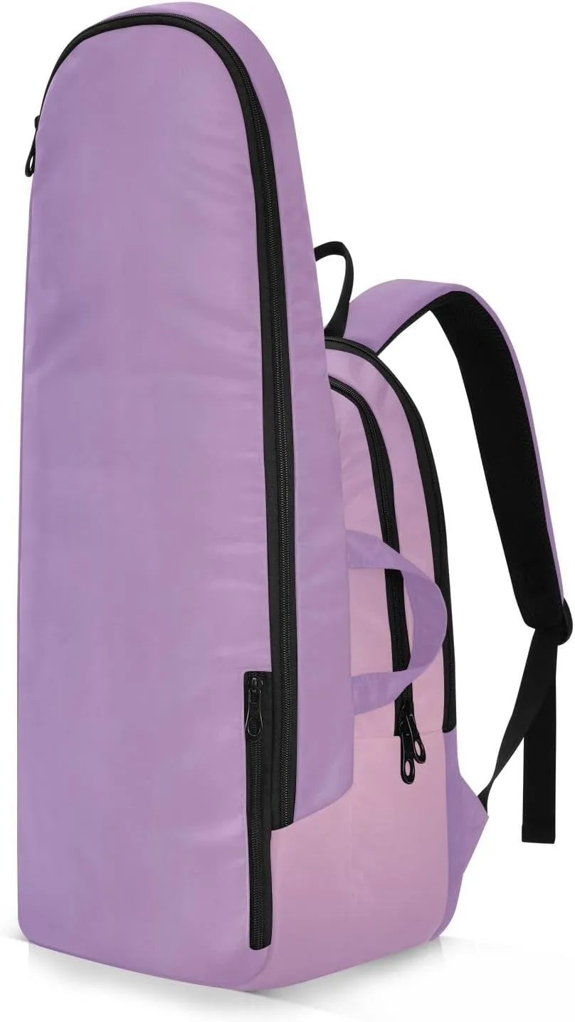 GAIGEO Pink Green Gradient Pickleball Bag, Large Space Pickleball Bags for Women, Durable Polyester, Printing Design